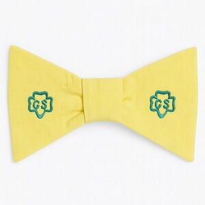 Junior Girl Scout Yellow Pin-On Bow Tie